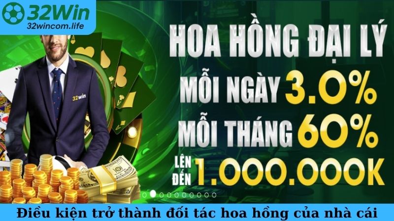 Điều kiện trở thành đối tác hoa hồng của nhà cái