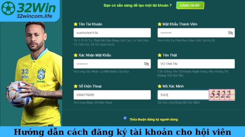 Hướng dẫn cách đăng ký tài khoản cho hội viên